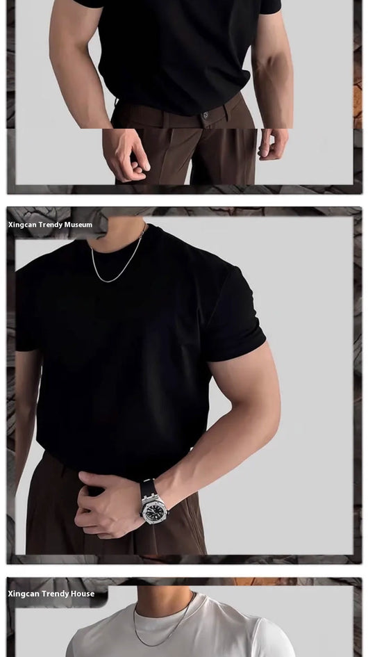 Camiseta Deportiva Manga Corta para Hombre - Ajuste Ceñido - Image 14