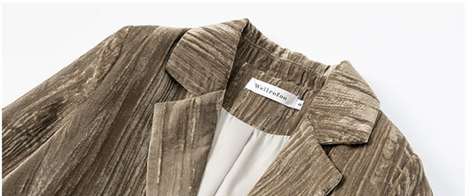 Blazer Mujer Terciopelo Dorado Estilo Francés Primavera Otoño - Image 14