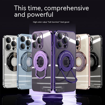 Funda Magnética iPhone 15 con Soporte Invisible - Protección Transparente y Elegante