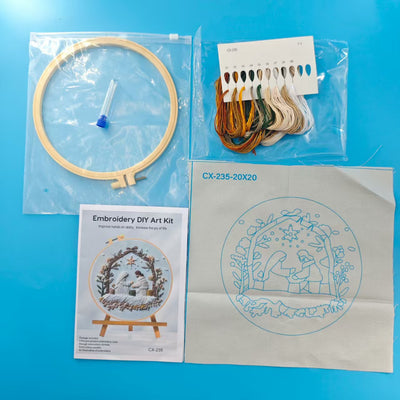 Kit de Bordado Belén Navideño Blanco - Image 4