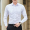 Camisa Blanca de Manga Larga Estilo Coreano para Hombre