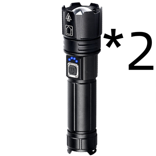 Linterna LED Recargable USB con Zoom Telescópico y Luz Ultra Potente - Image 6