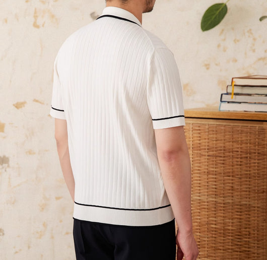 Polo Elástico Slim Fit Cuello Solapa Manga Corta - Image 3