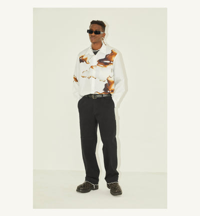 Camisa Manga Larga Estampada Off-White Corte Holgado - Image 11