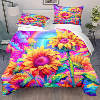Juego de Cama Infantil Tres Piezas Diseño Casa de Setas