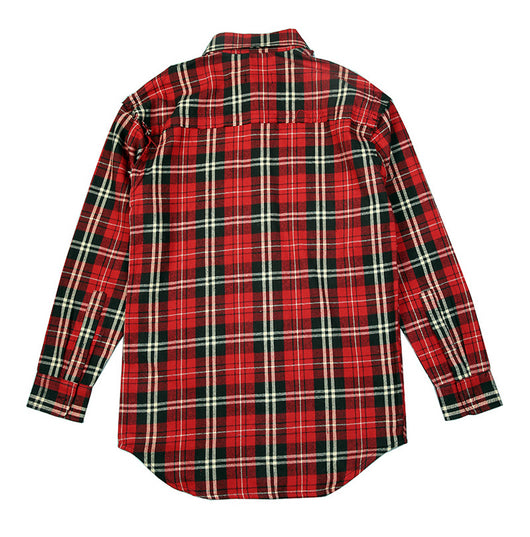 Camisa de Algodón Escocesa Roja a Cuadros con Detalles Desgarrados - Image 3