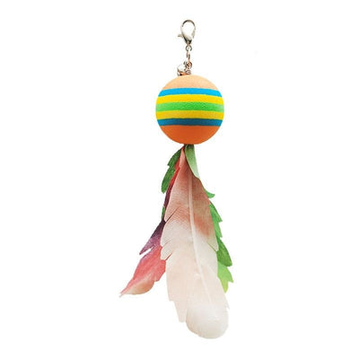 Glittery brown PVC rod cat toy with a flexible steel wire for attaching various replacement heads. - Image 11