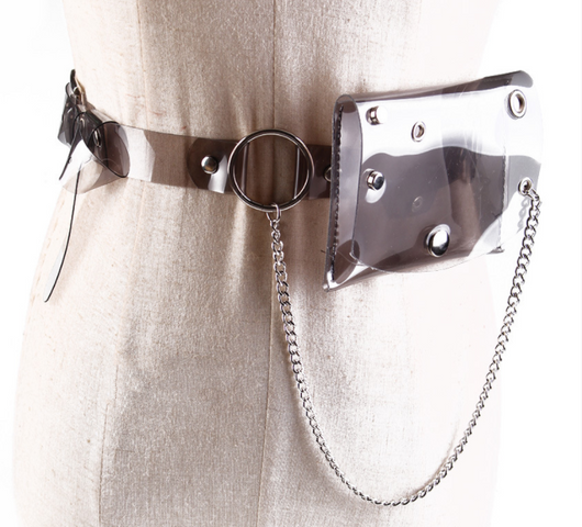 Bolsa Transparente de Cintura con Cadena para Mujer - Mini Crossbody - Image 18