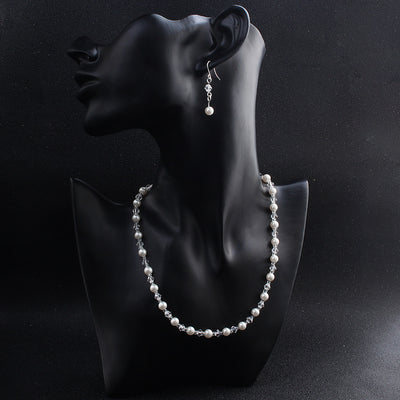 Conjunto de Aretes y Collar con Perlas y Cristales para Mujer - Image 61