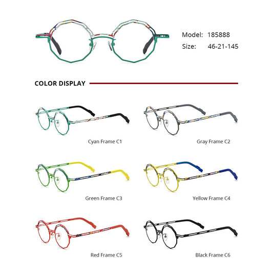Armazón de Gafas Multimaterial Ultraligero en Titanio Puro para Miopía - Image 2