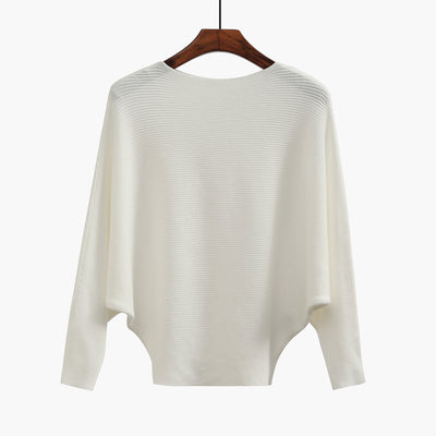 Suéter Tejido Holgado para Mujer - Blusa Cuello Redondo Manga Murciélago - Image 22
