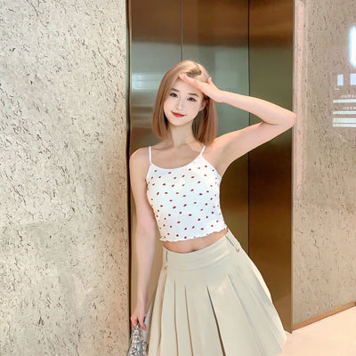 Blusa Exterior con Volantes, Relleno de Pecho y Estampado de Fresa - Image 2