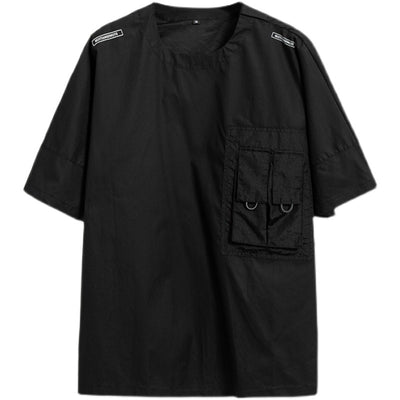 Playera Cargo Suelta Estilo Oscuro para Parejas - Tendencia Urbana con Bolsillos - Image 10