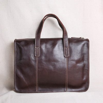 Maletín Ejecutivo de Cuero Vintage - Bolsa para Laptop Estilo Clásico - Image 3