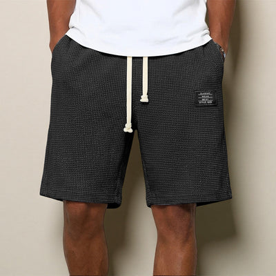 Shorts Casuales para Hombre con Tejido Waffle y Bordado - Image 13