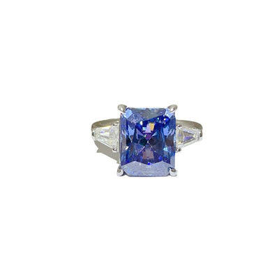 Anillo de Moissanita Zafiro Azul Ledean de 5 Quilates - Image 10