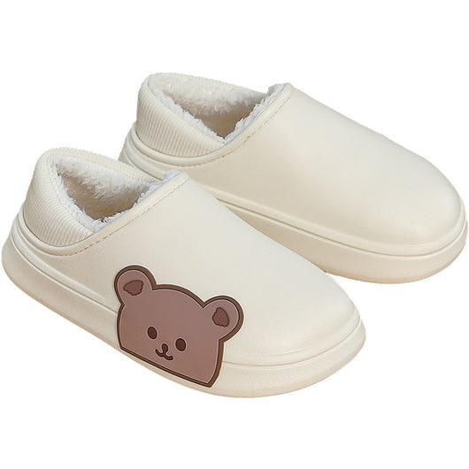 Pantuflas de Algodón con Diseño de Osito Adorable para Casa y Exterior - Image 4