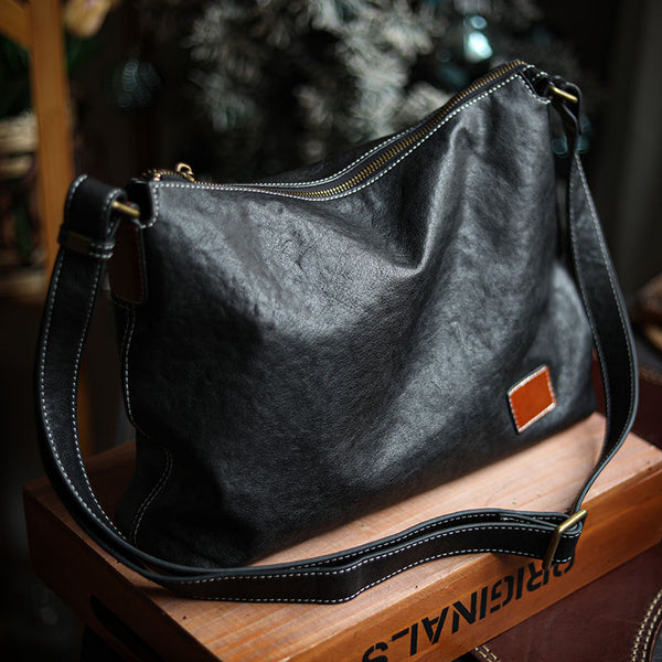 Bolsa Mensajera de Cuero Genuino para Hombre