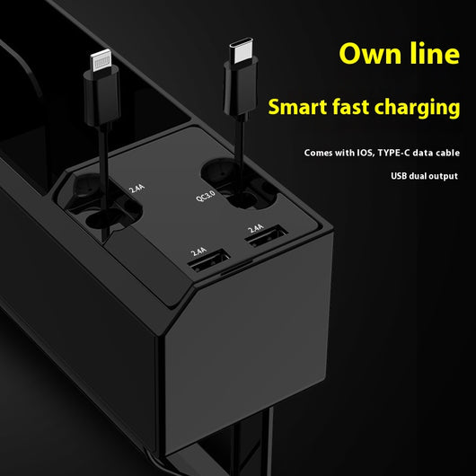 Organizador de Auto con Cargador Dual USB y Almacenamiento Inteligente - Image 4