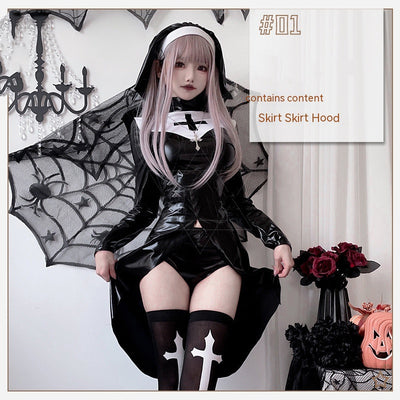 Disfraz de Monja Vampira Gótica - Cosplay Halloween Adulto Estilo Dark - Image 4
