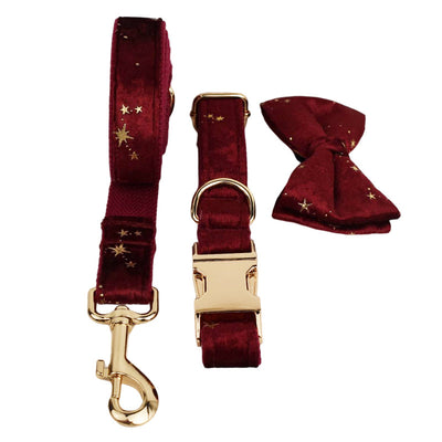 Collar de Mascota en Terciopelo con Cuerda de Tracción - Image 14