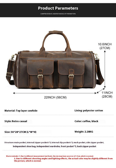Bolso de Cuero Portátil para Viajes - Image 8
