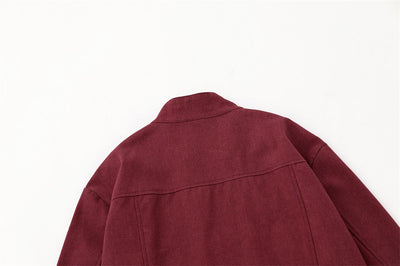 Chaqueta de Trabajo Hombre Cuello Alto Cremallera Suelta Primavera Otoño - Image 14