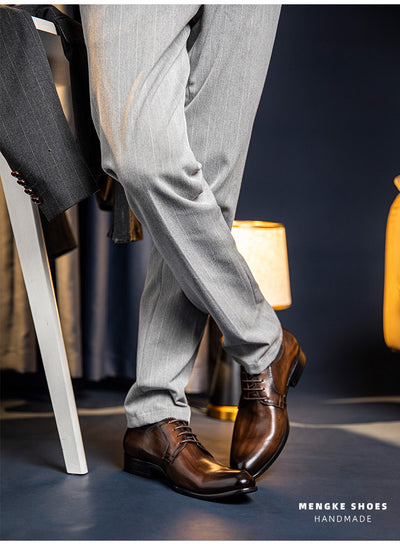 Zapatos de Cuero para Hombre Transpirables con Cordones y Acabado Artesanal - Image 11