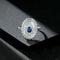 Anillo de Zafiro en Plata 925 Ajustable para Mujer