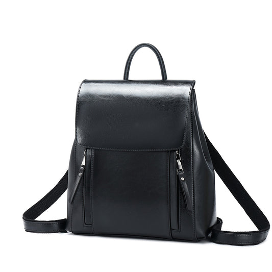 Mochila de Cuero Genuino con Acabado Encerado - Bolso Versátil para Mujer - Image 2
