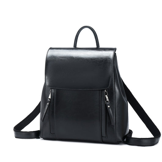 Mochila de Cuero Genuino con Acabado Encerado - Bolso Versátil para Mujer - Image 2