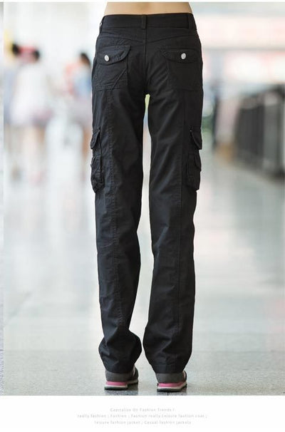 Pantalones Cargo Mujer Holgados Efecto Adelgazante con Múltiples Bolsillos - Image 11
