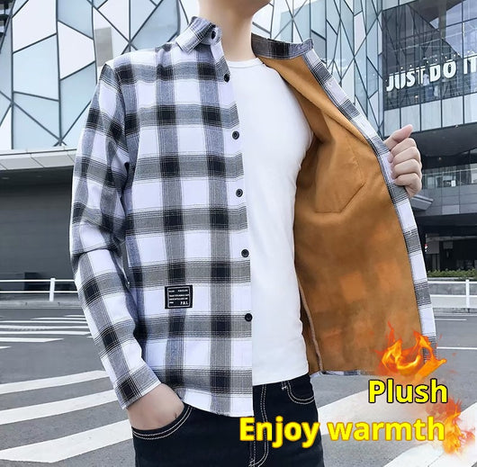 Camisa de Cuadros Térmica para Hombre con Forro de Polar - Image 2