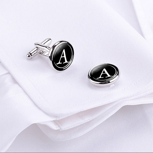 Gemelos de Letras Inglesas en Metal Precioso con Brillo Diamante - Image 31