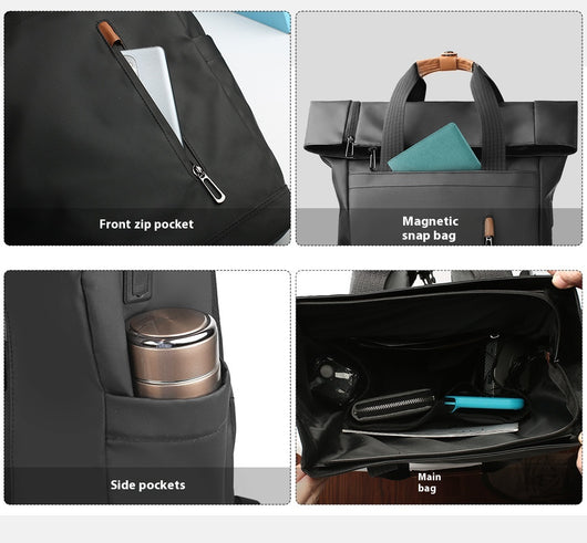 Mochila de Viaje con Cierre Lateral - Diseño Ergonómico para Commute y Aventuras - Image 17