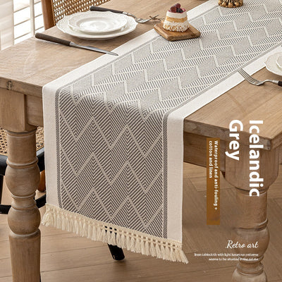 Mantel Largo de Algodón y Lino para Comedor - Image 8