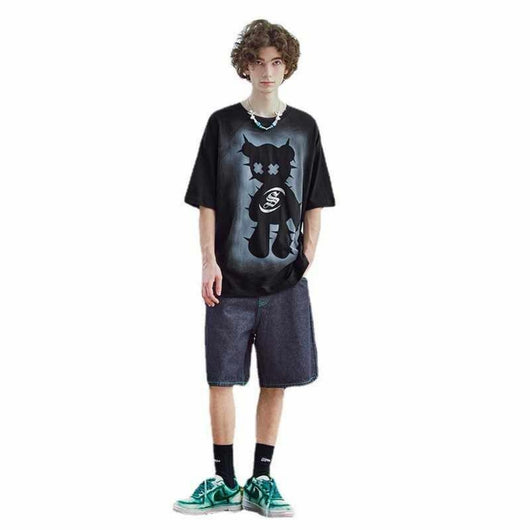 Playera Suelta Moderna de Manga Corta para Hombre