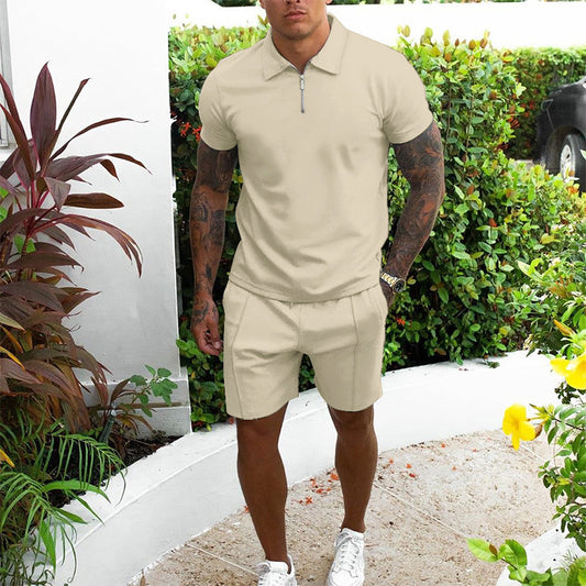 Conjunto Casual de Pantalones Cortos y Camiseta para Hombre