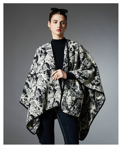 Chal Jacquard de Pelo Artificial Tipo Visón con Pintura China - Primavera, Otoño e Invierno - Image 15