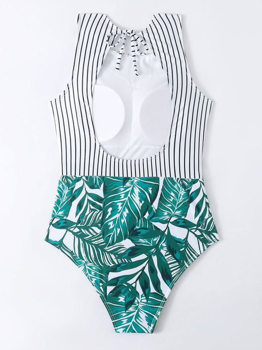 Traje de Baño Enterizo Estampado con Tirantes Ajustables para Mujer - Image 8