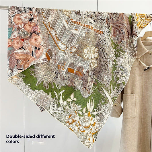 Pañuelo Doble Cara Tropical Rainforest FINSBURY - Lana Seda Grande - Image 15