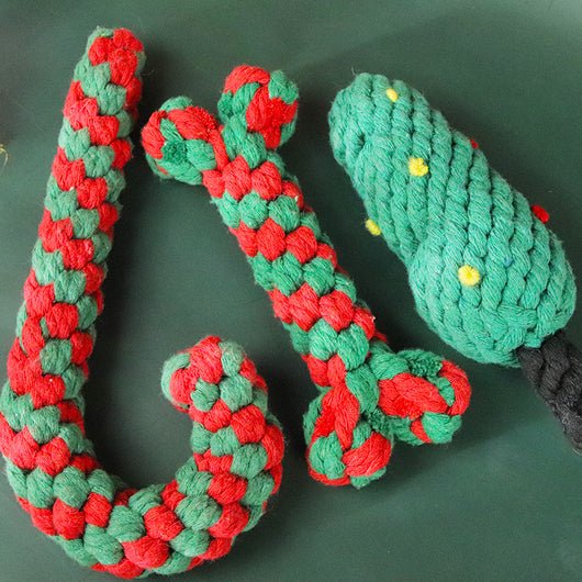 Juego de Juguetes Navideños de Cuerda para Perros - Mordedor Resistente y Limpiador de Dientes - Image 13