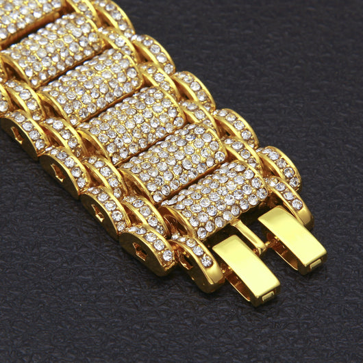 Pulsera de Eslabones con Diamantes Hip-hop Urbano para Hombre - Image 8