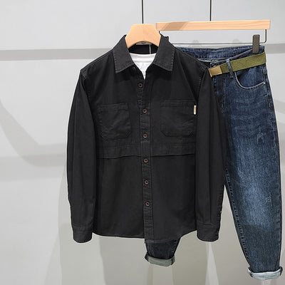 Camisa Manga Larga con Costuras de Diseño Premium para Hombre - Image 9