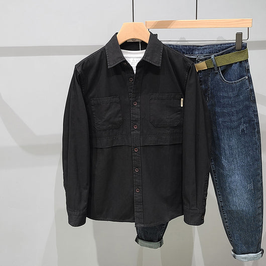 Camisa Manga Larga con Costuras de Diseño Premium para Hombre - Image 9