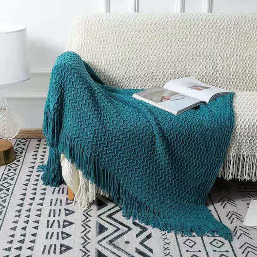 Manta Tejida Refrigerante para Sofá Siesta en Color Sólido - Image 9
