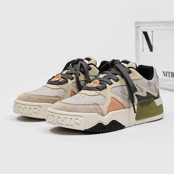 Zapatillas Retro Casual para Hombre con Plataforma y Cordones