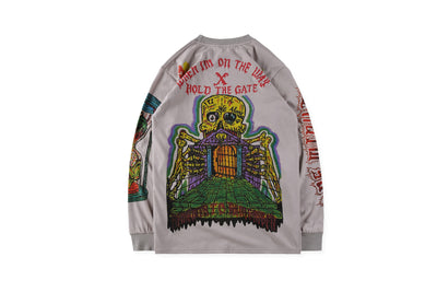 Remera Manga Larga Calavera Street Graffiti Coconut - Image 16