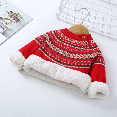 Suéter Polar Acolchado para Niñas - Pullover Tejido Cálido - Image 14