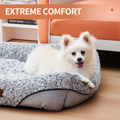 Cama Velvet Swirl para Perros Pequeños y Medianos con Cojín Removible y Efecto Calmante - Image 8